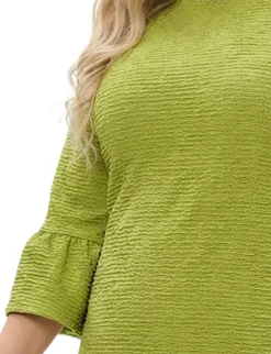 NY Collection Plus Size 3/4 Sleeve Pearl Detail Dress