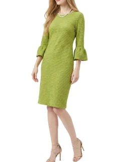 NY Collection 3/4 Sleeve Pearl Detail Dress