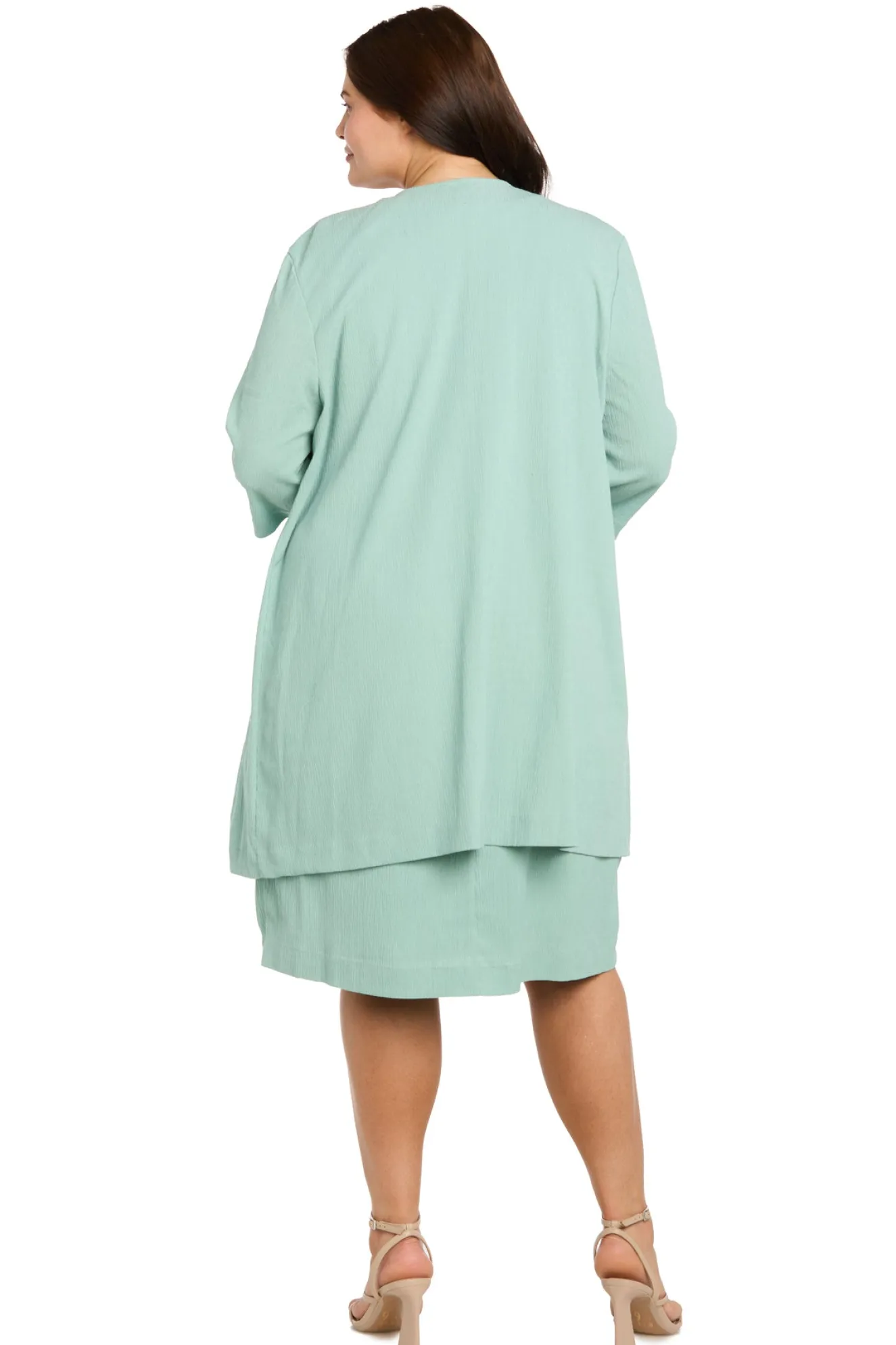 2Pc Jacket Dress with Necklace -Plus