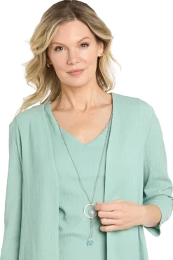 2Pc Jacket Dress with Necklace