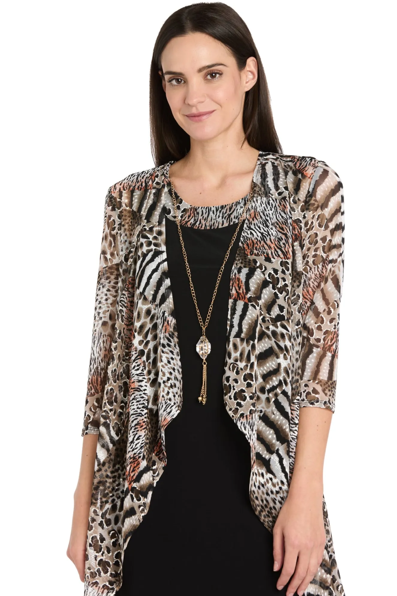 2-Piece Jacket Dress with Detachable Necklace