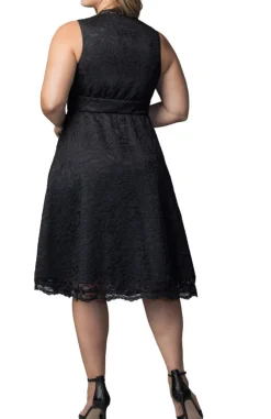 Pin Up Boudoir Lace Cocktail Dress - Plus