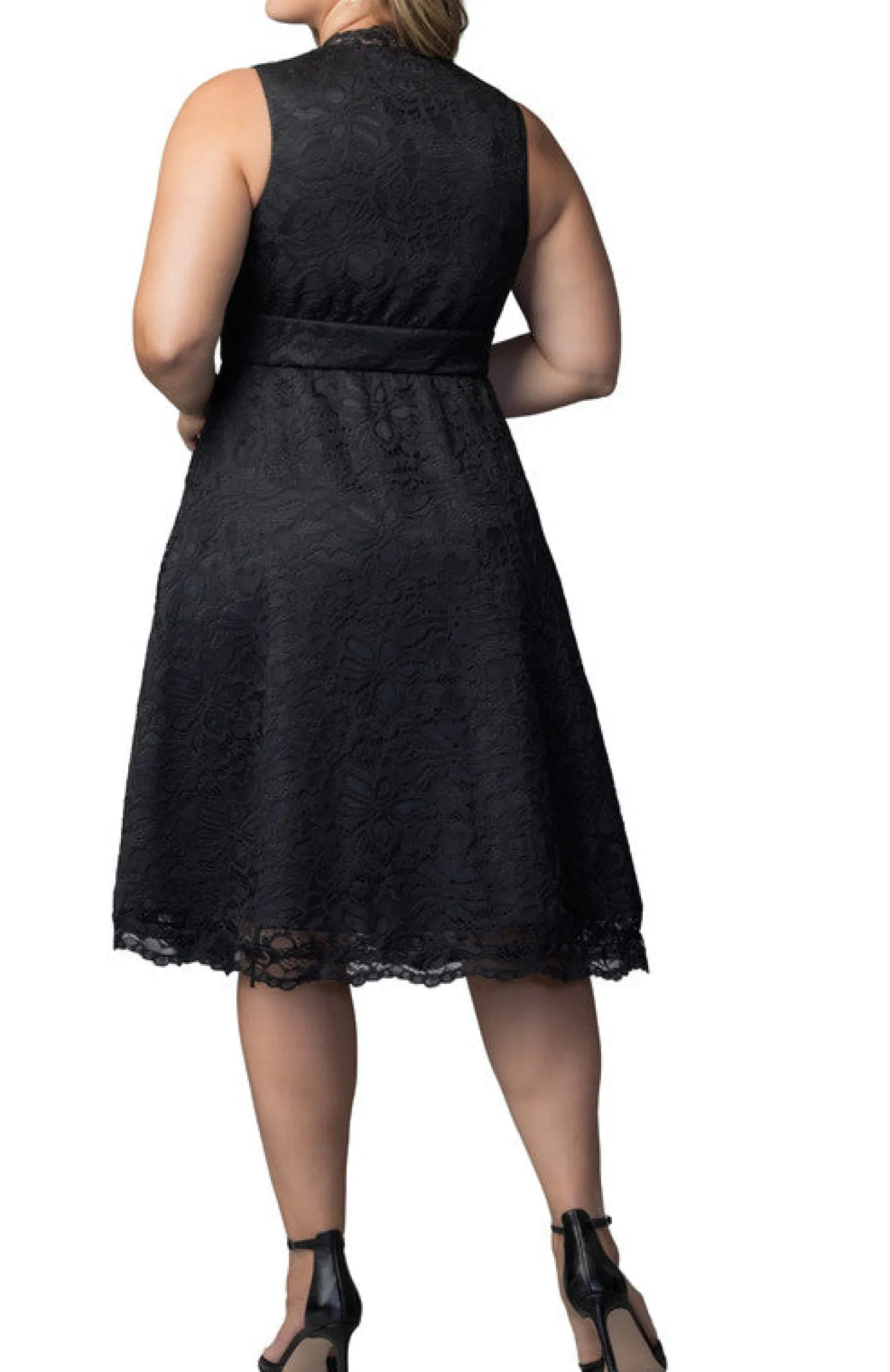 Pin Up Boudoir Lace Cocktail Dress - Plus