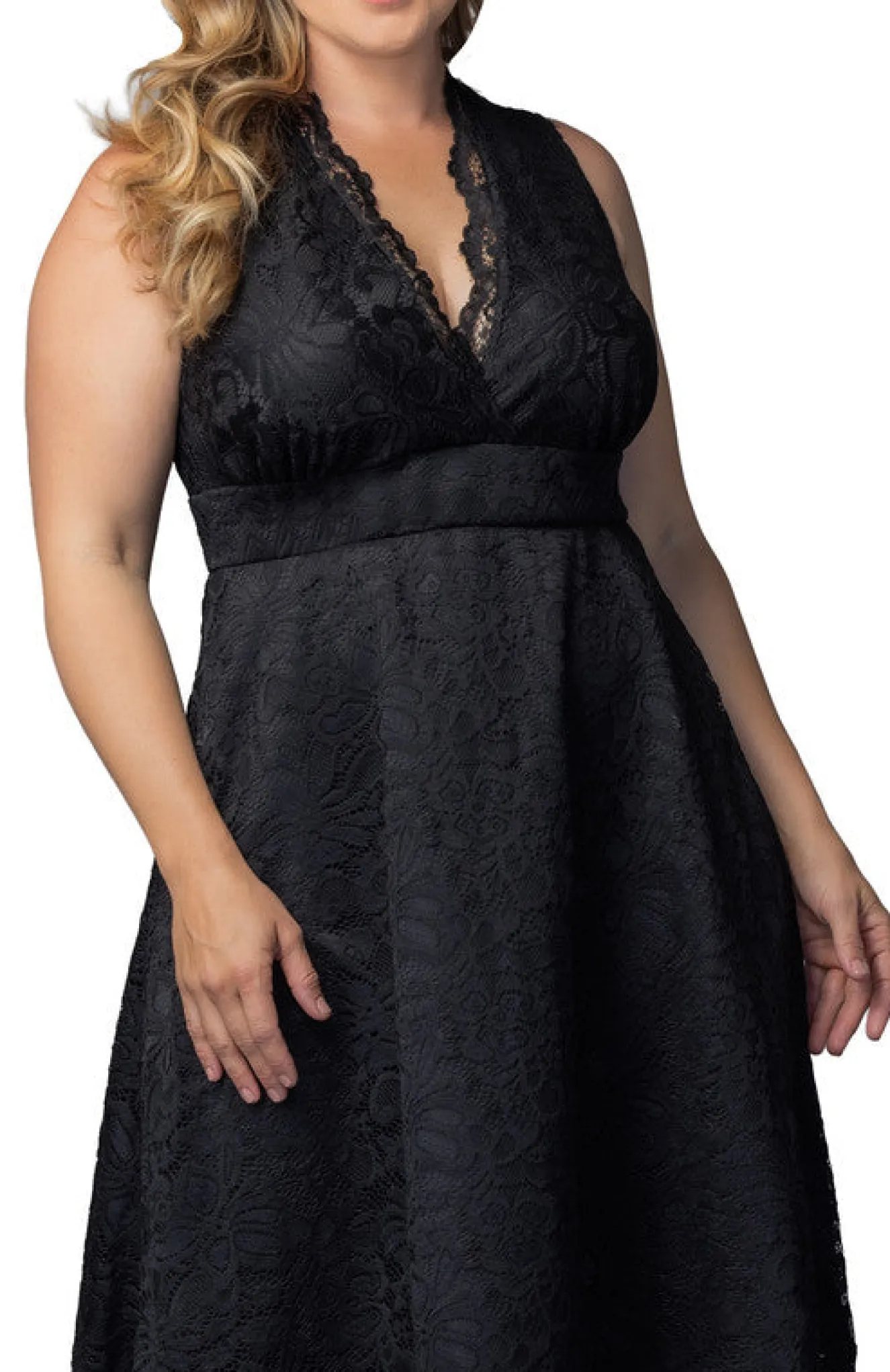 Pin Up Boudoir Lace Cocktail Dress - Plus