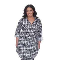 Piper Stretchy Plaid Tunic - Plus