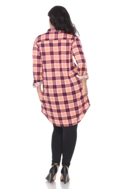 Piper Stretchy Plaid Tunic - Plus