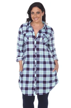Piper Stretchy Plaid Tunic - Plus
