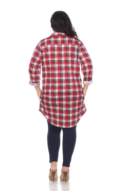 Piper Stretchy Plaid Tunic - Plus
