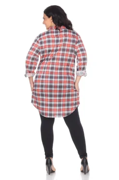 Piper Stretchy Plaid Tunic - Plus