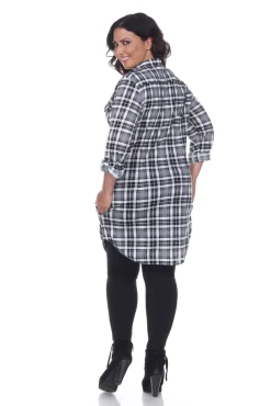 Piper Stretchy Plaid Tunic - Plus