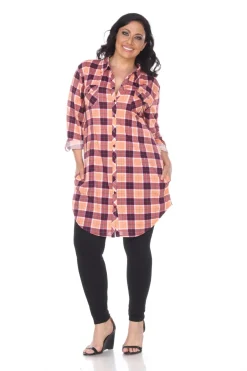 Piper Stretchy Plaid Tunic - Plus