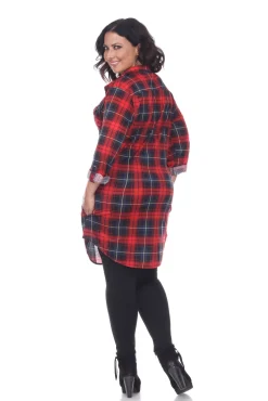Piper Stretchy Plaid Tunic - Plus