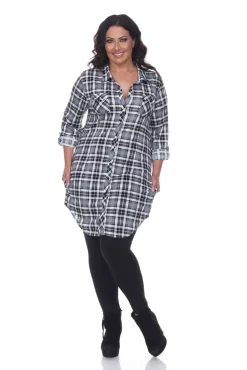 Piper Stretchy Plaid Tunic - Plus