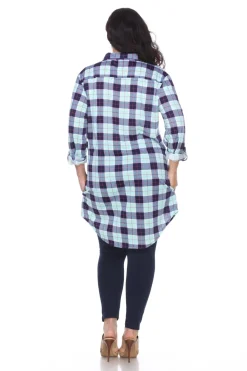 Piper Stretchy Plaid Tunic - Plus