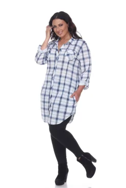 Piper Stretchy Plaid Tunic - Plus