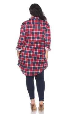 Piper Stretchy Plaid Tunic - Plus