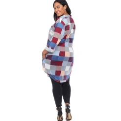 Plaid Tunic Shirt - Plus