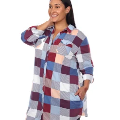 Plaid Tunic Shirt - Plus