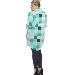 Plaid Tunic Shirt - Plus