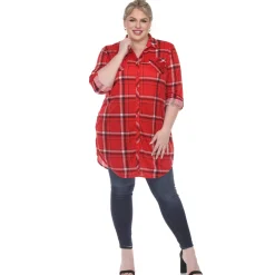 Plaid Tunic Top - Plus
