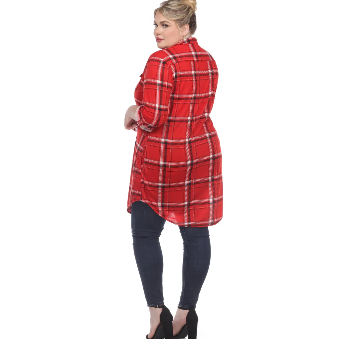 Plaid Tunic Top - Plus