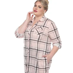 Plaid Tunic Top - Plus