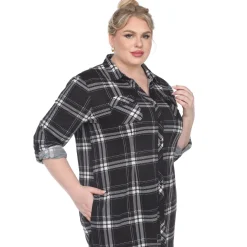 Plaid Tunic Top - Plus