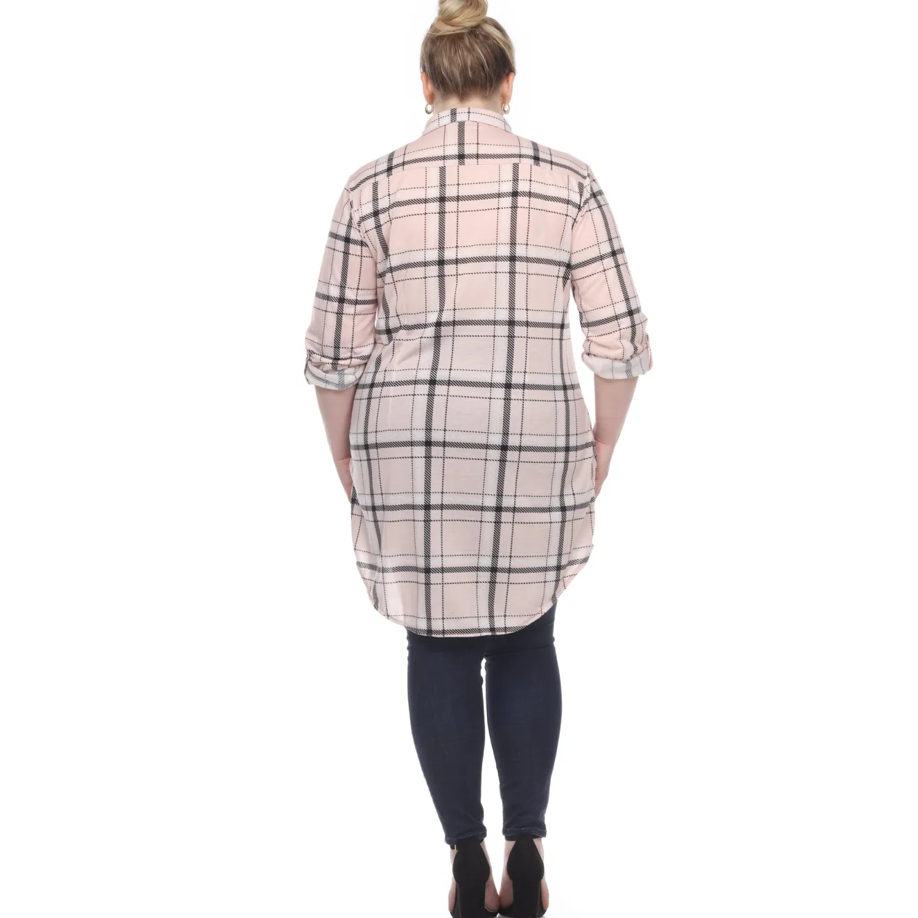 Plaid Tunic Top - Plus