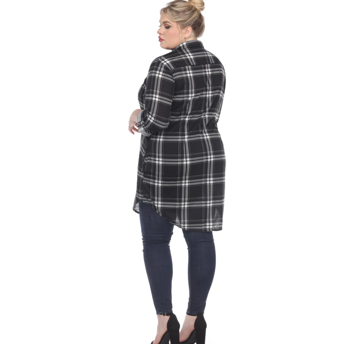 Plaid Tunic Top - Plus
