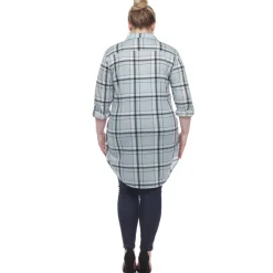 Plaid Tunic Top - Plus