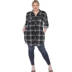 Plaid Tunic Top - Plus