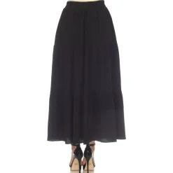 Pleated Tiered Maxi Skirt