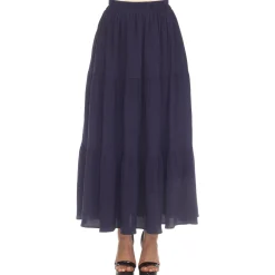 Pleated Tiered Maxi Skirt