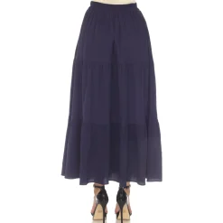 Pleated Tiered Maxi Skirt