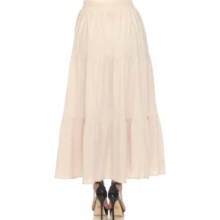 Pleated Tiered Maxi Skirt