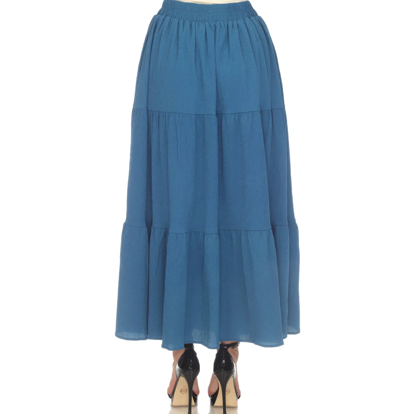 Pleated Tiered Maxi Skirt