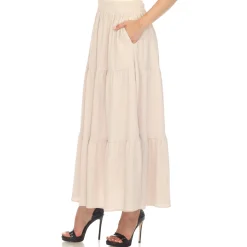 Pleated Tiered Maxi Skirt