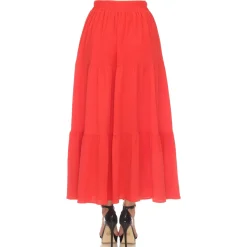Pleated Tiered Maxi Skirt