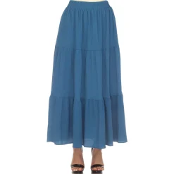 Pleated Tiered Maxi Skirt