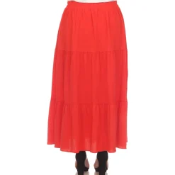 Pleated Tiered Maxi Skirt - Plus