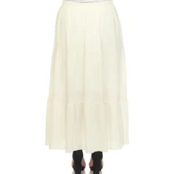 Pleated Tiered Maxi Skirt - Plus