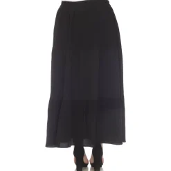 Pleated Tiered Maxi Skirt - Plus