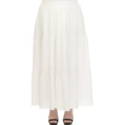 Pleated Tiered Maxi Skirt - Plus