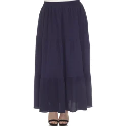 Pleated Tiered Maxi Skirt - Plus
