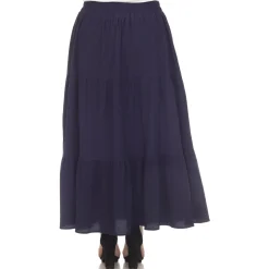 Pleated Tiered Maxi Skirt - Plus