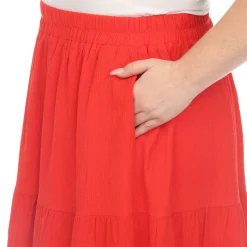 Pleated Tiered Maxi Skirt - Plus