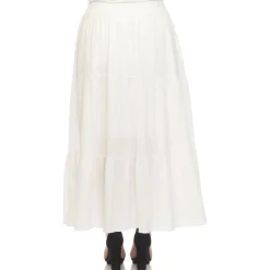 Pleated Tiered Maxi Skirt - Plus