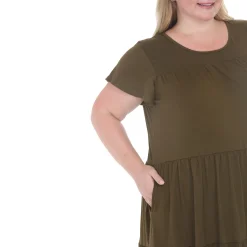 Plus Size Flutter Sleeve Ruffle Tiered Dress