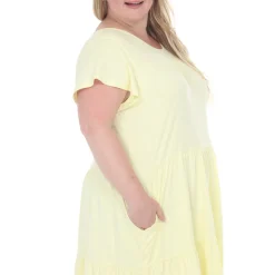 Plus Size Flutter Sleeve Ruffle Tiered Dress