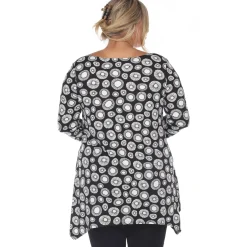 Printed Geometric Circle Tunic Top - Plus